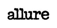 Black text logo "allure" on a white background.
