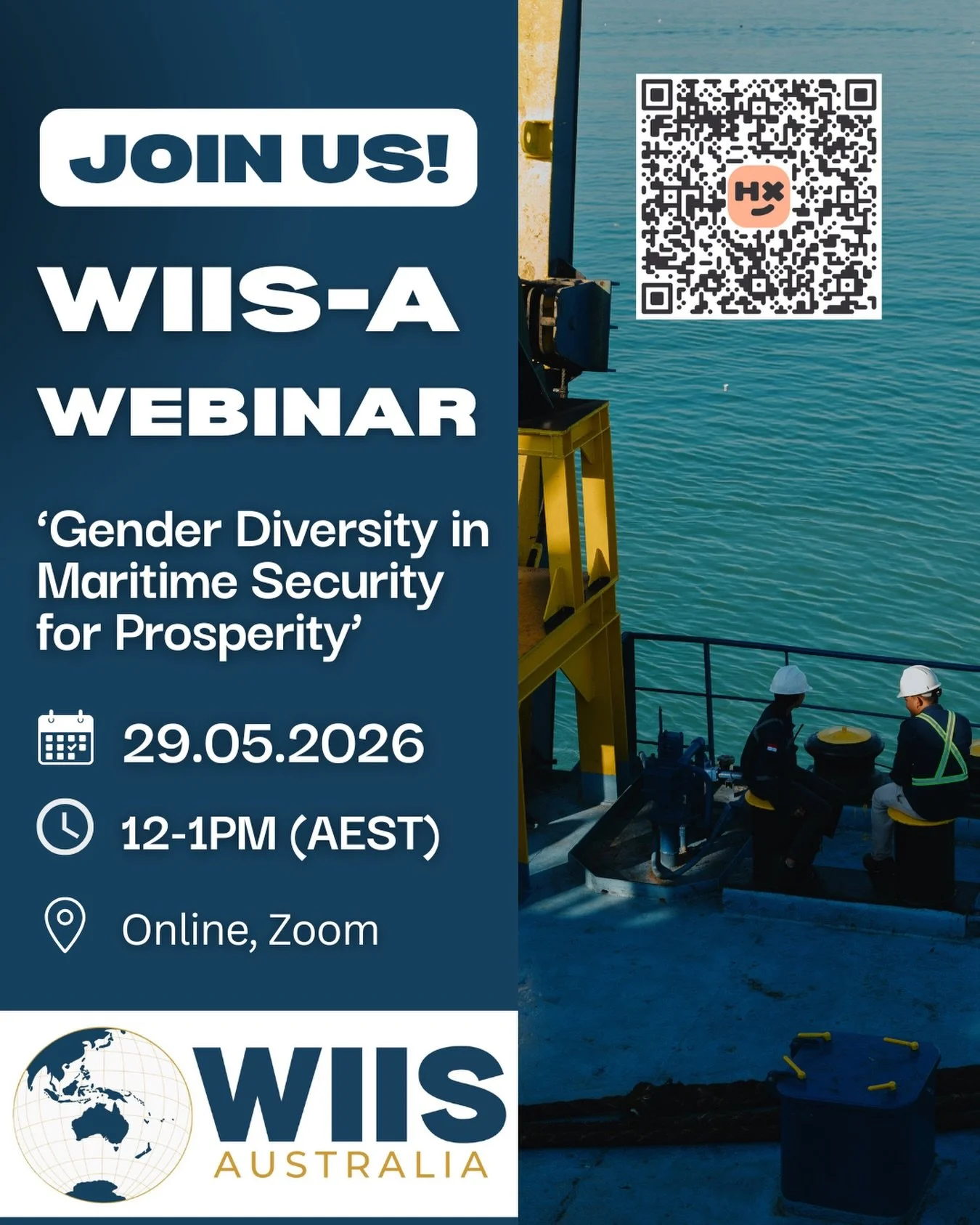 ⚓️ From policy to practice: what does gender equality in maritime security actually look like?

#WIISA is pleased to announce our second webinar of the year: &ldquo;Gender Diversity in Maritime Security for Prosperity.&rdquo;
Held in recognition of t