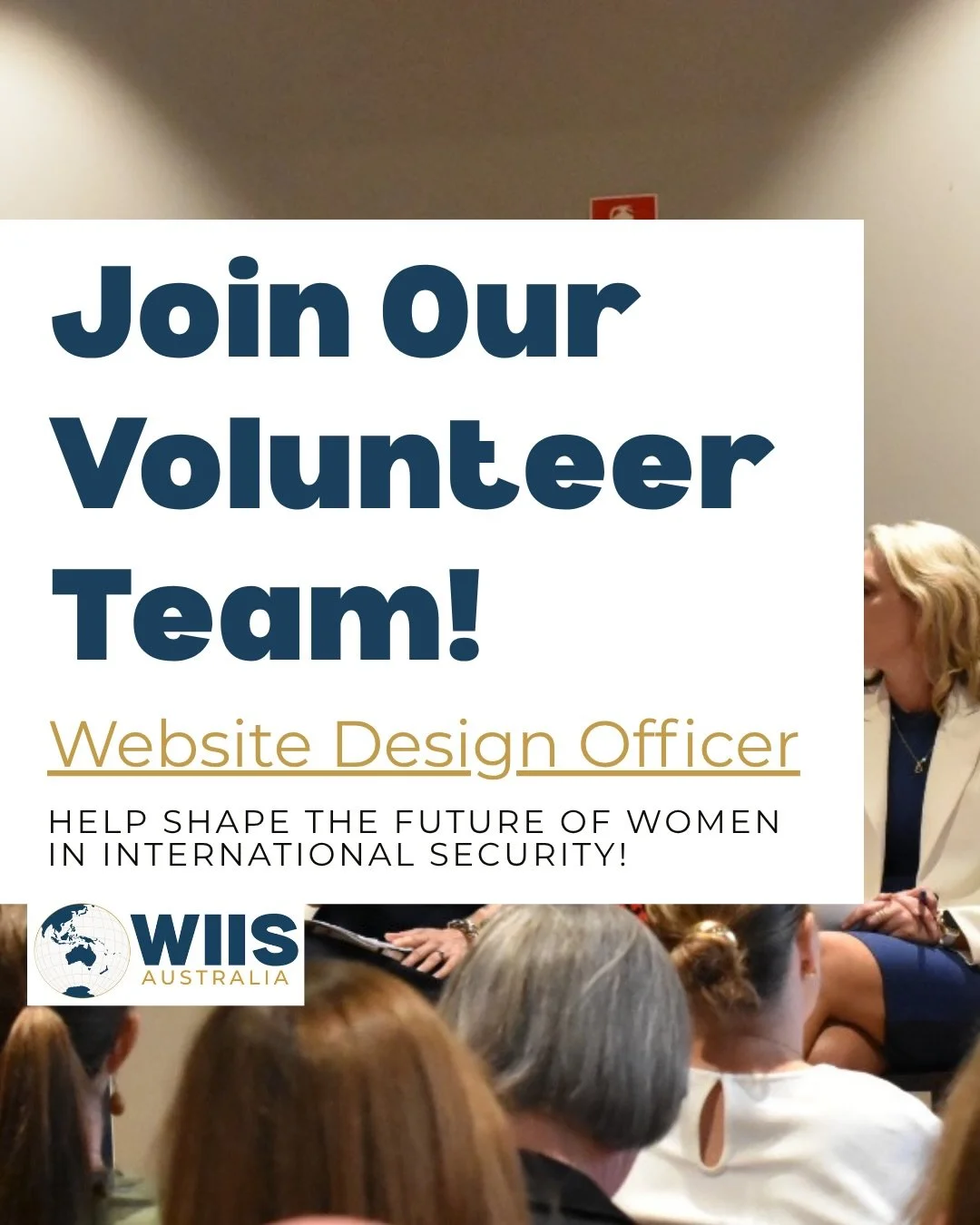 WE&rsquo;RE RECRUITING | WEBSITE DESIGN OFFICER (VOLUNTEER) ✨

Want to build your portfolio while supporting women in international security? #WIISA is looking for a Website Design Officer to help shape and manage our newly launched website and membe