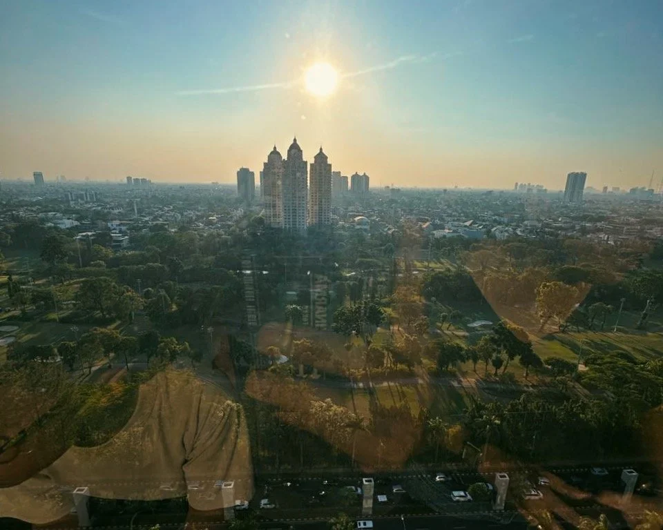 jakarta skyline view from senayan fairmont hotel