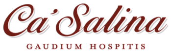 Logo mit dem Text 'Ca Salina Gaudium Hospitis' in stilisiertem Schriftzug.