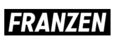 Das Logo der Marke FRANZEN in weißer Schrift auf schwarzem Hintergrund.