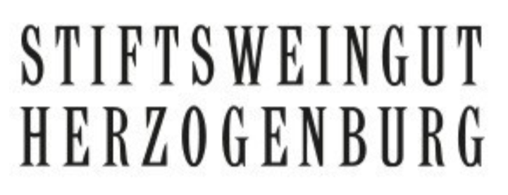 Text im Bild: "Stiftsweingut Herzogenburg" in schwarzer Serifenschrift auf weißem Hintergrund.