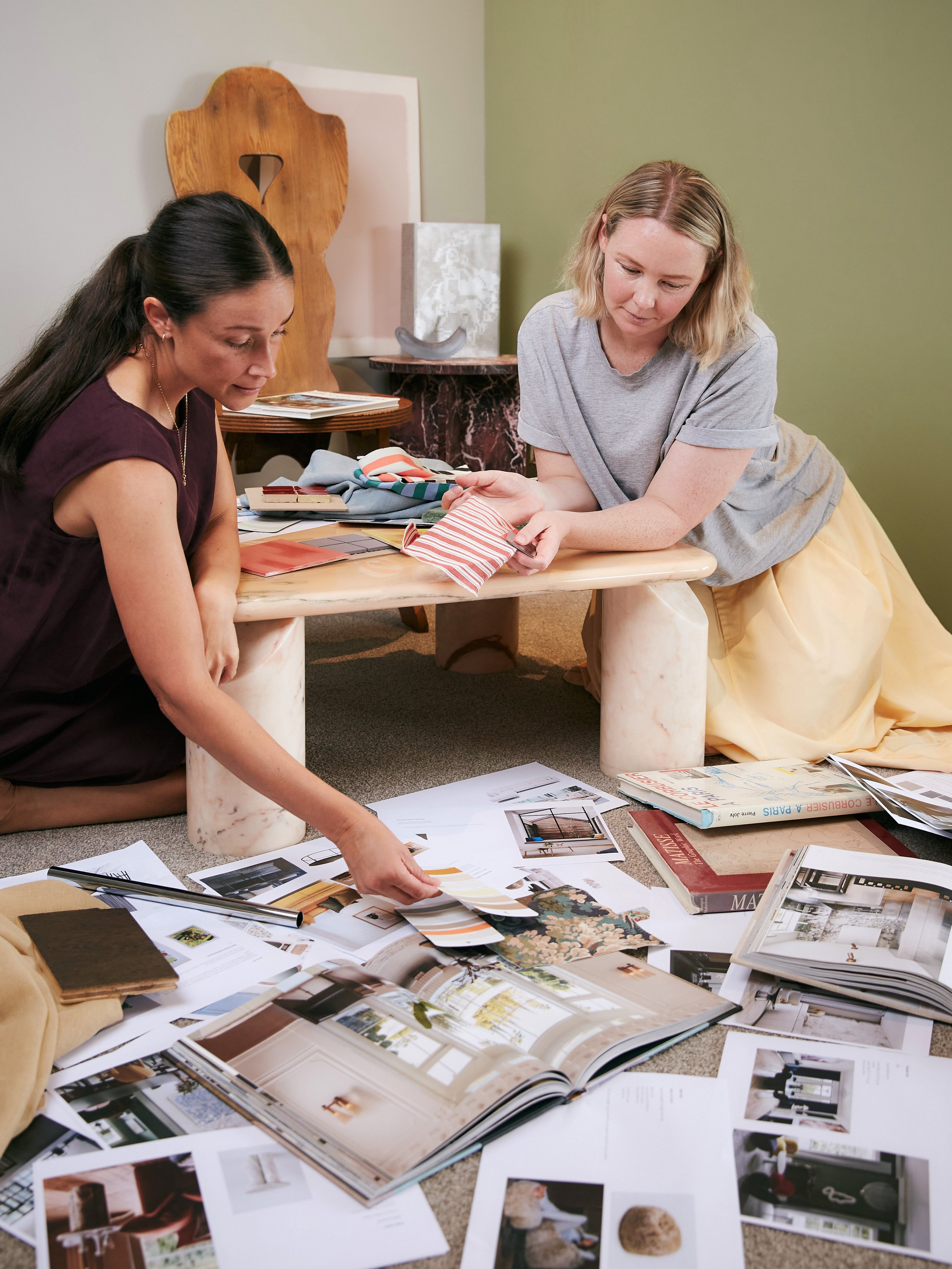 Zoe and Erika from Studio ZE, an Auckland interior design studio offering online room-by-room interior design throughout New Zealand.