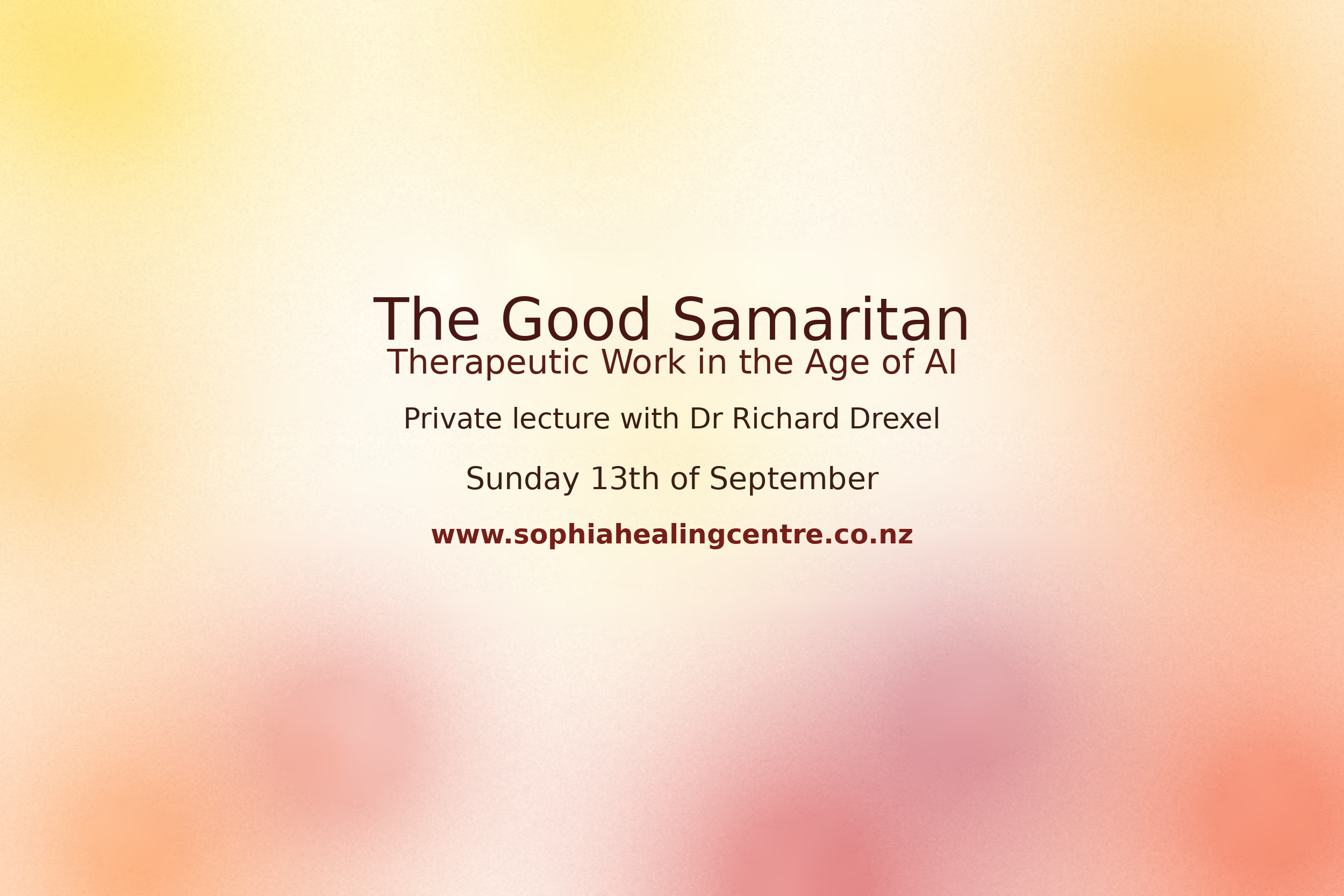 Private Lecture - The Good Samaritan - Therapeutic Work in the Age of AI