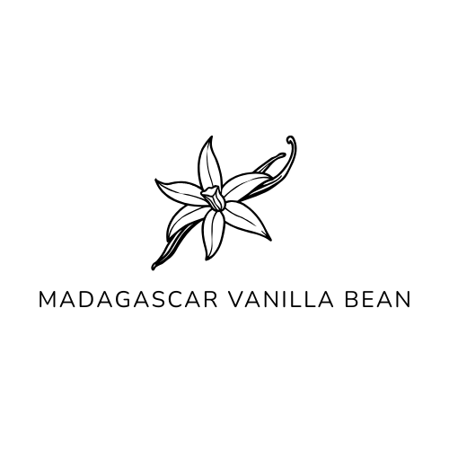 Black background with a white line drawing of a flower with six petals and a long, curved stem.
