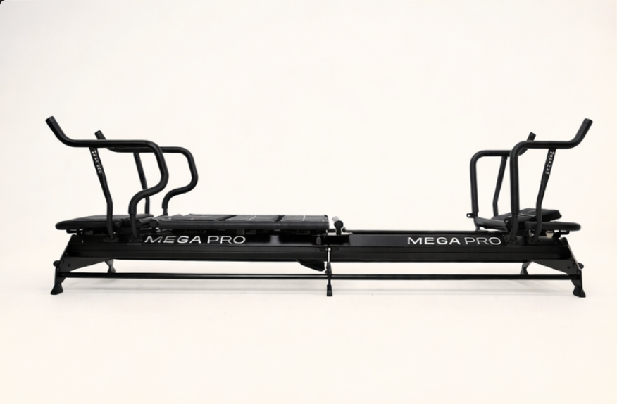 A black Lagree machine with the label 'Mega Pro' on a white background.
