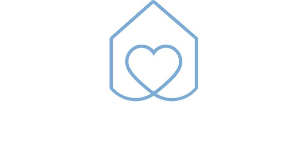 Logo with a heart inside a house outline and the text 'Meadow View'.