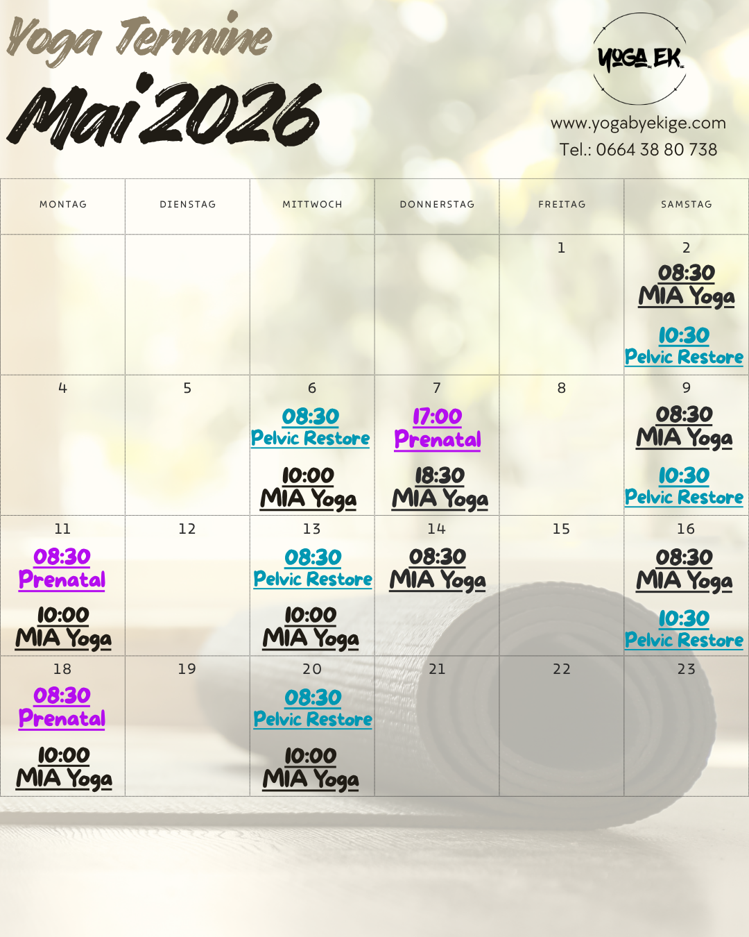 yoga termine mai 2026 yoga by ekige