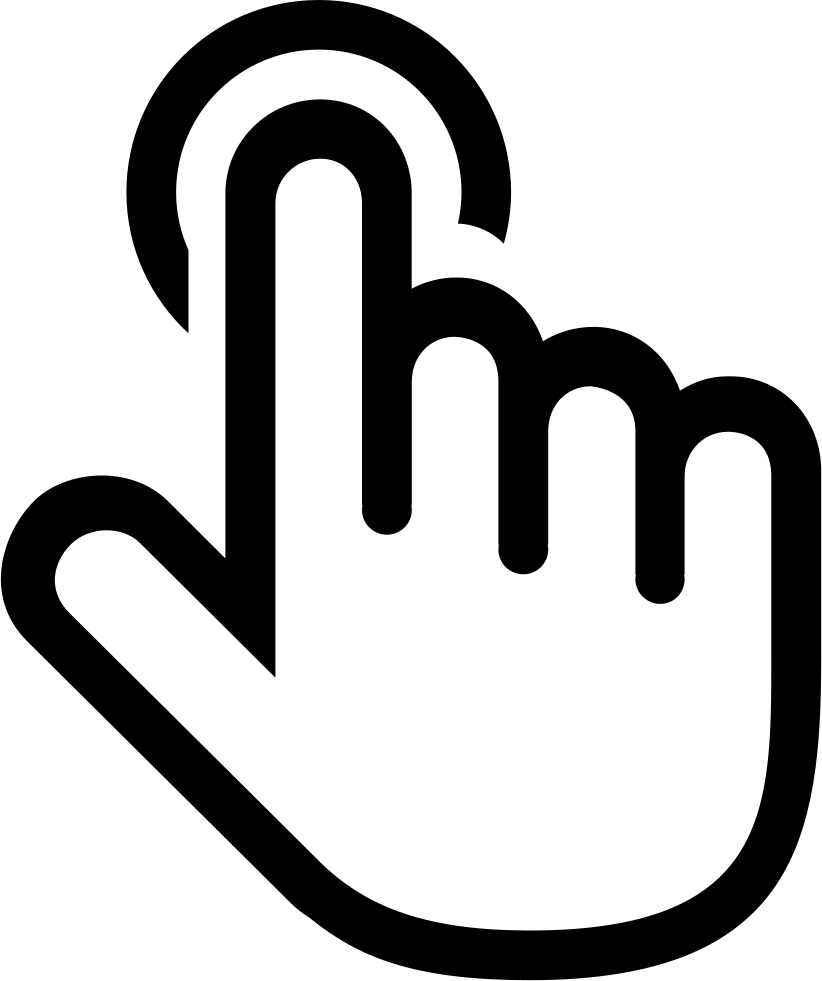 Ein stilisierter Finger, der nach oben zeigt, in weißem Liniendesign auf schwarzem Hintergrund.