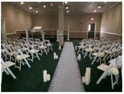 White padded chair