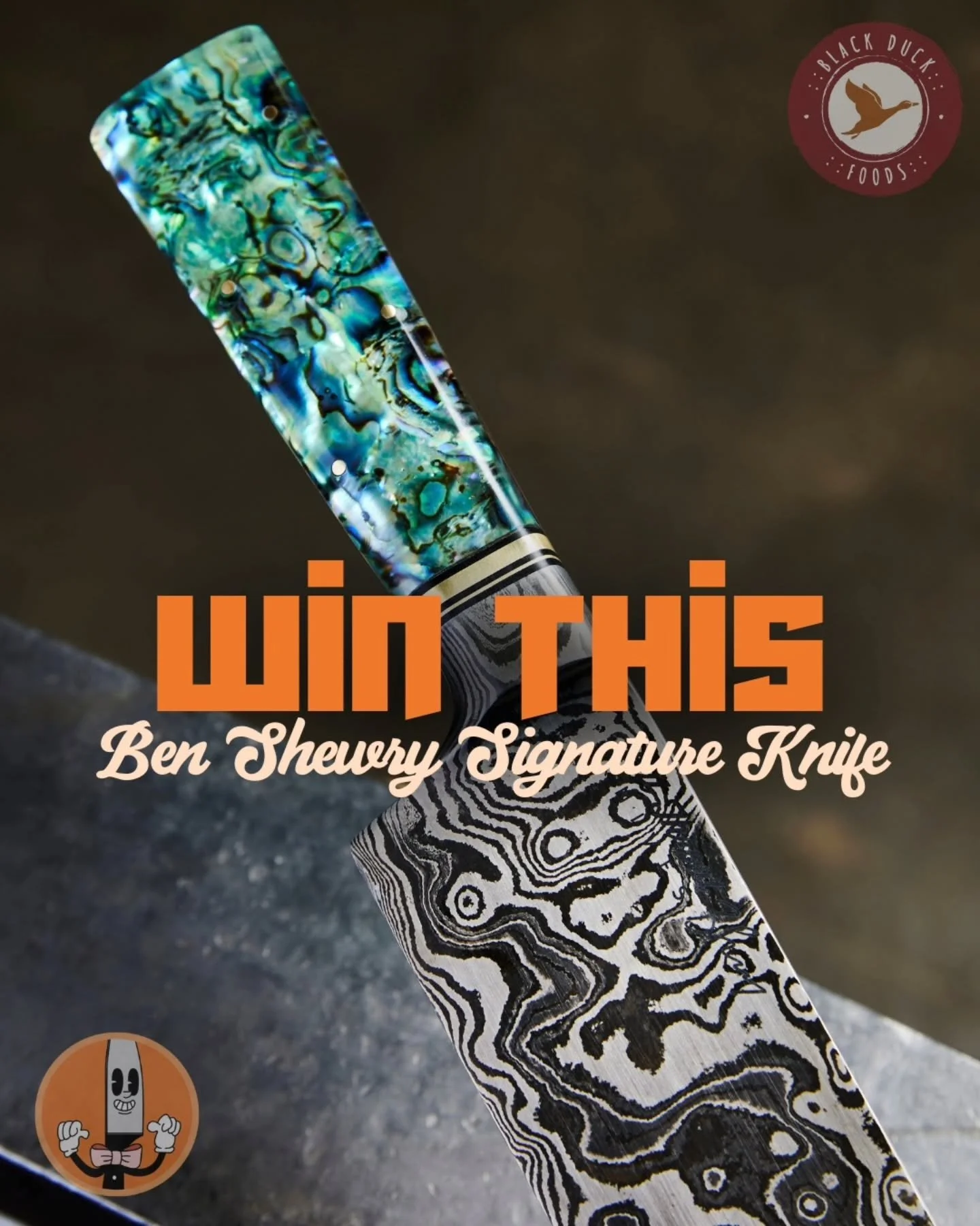 *UPDATE*RAFFLE DRAWN*

🔥ONE WEEK LEFT TO WIN🔥

8inch Integral Damascus Steel with a Paua Shell Handle🔪
This knife was collaborated between @benshewry and @cutthroataustralia in the Pilot Episode of Forging Friendships, with inspiration drawn from 