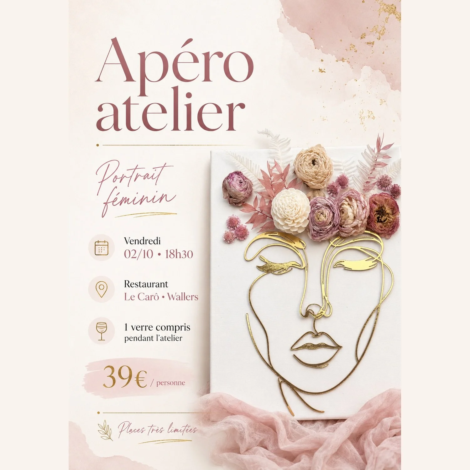 Apéro Atelier - Portrait féminin [Paiement intégral 39€]