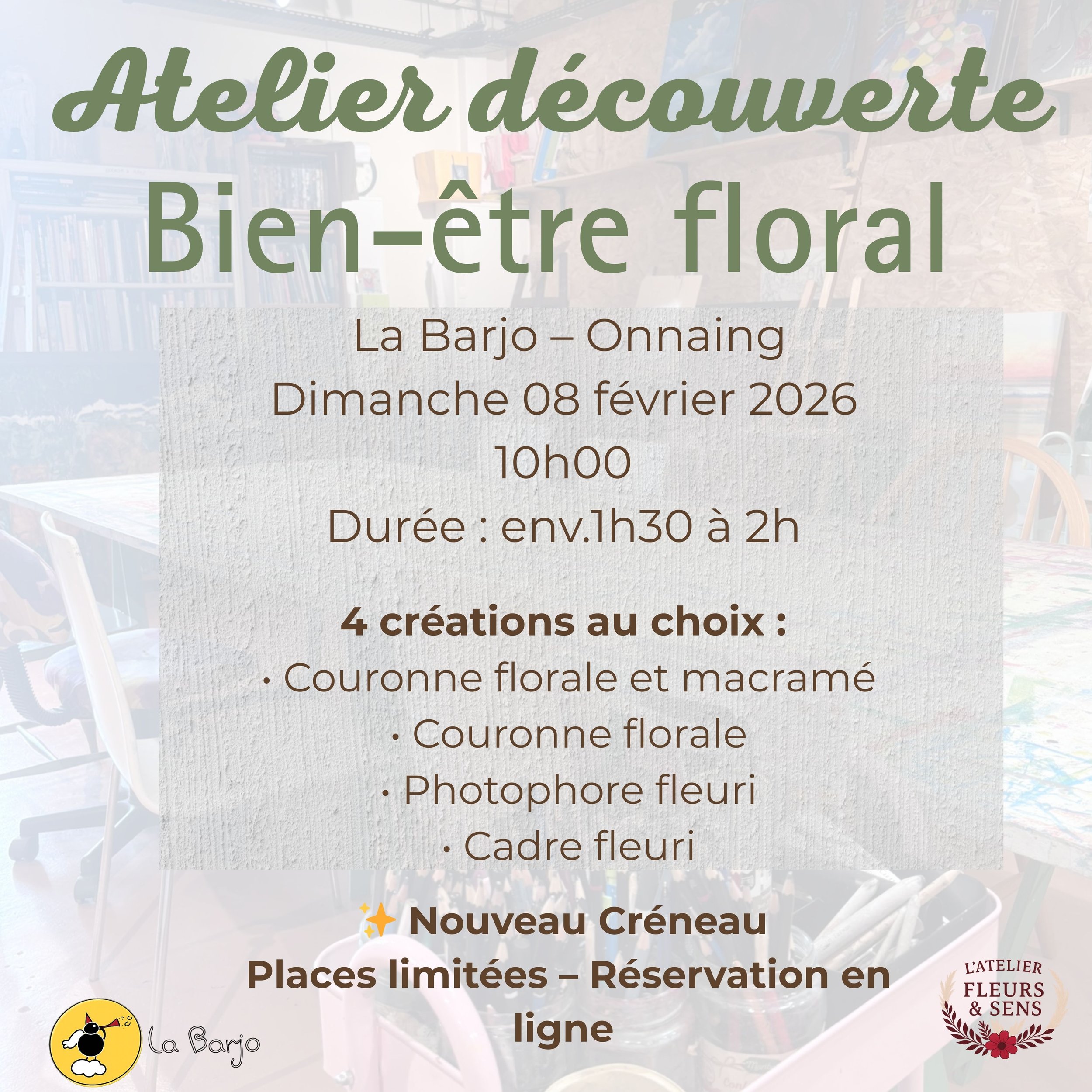 Atelier Découverte La Barjo - 35€ - Paiement intégral