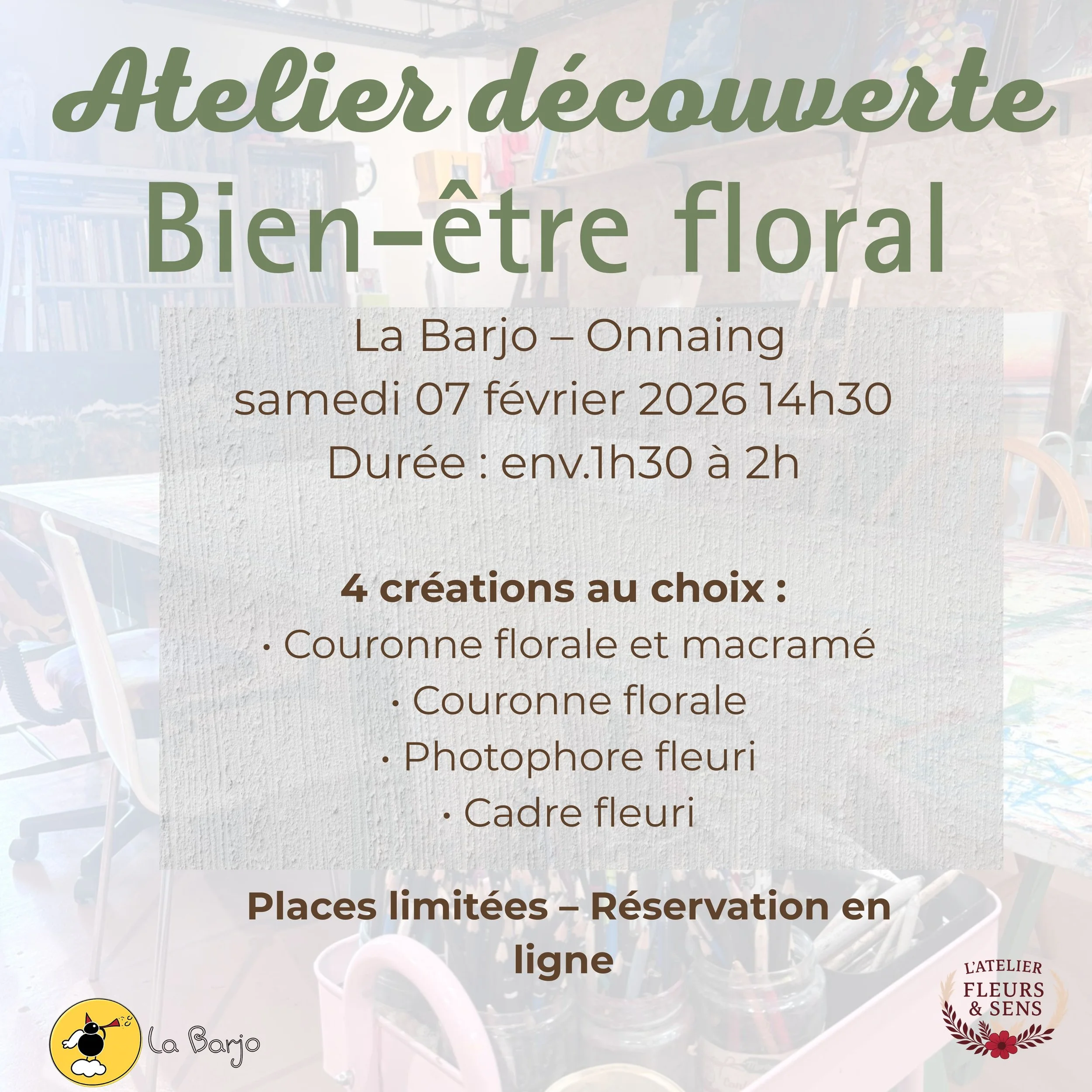 Atelier Découverte La Barjo - 35€ - paiement intégral