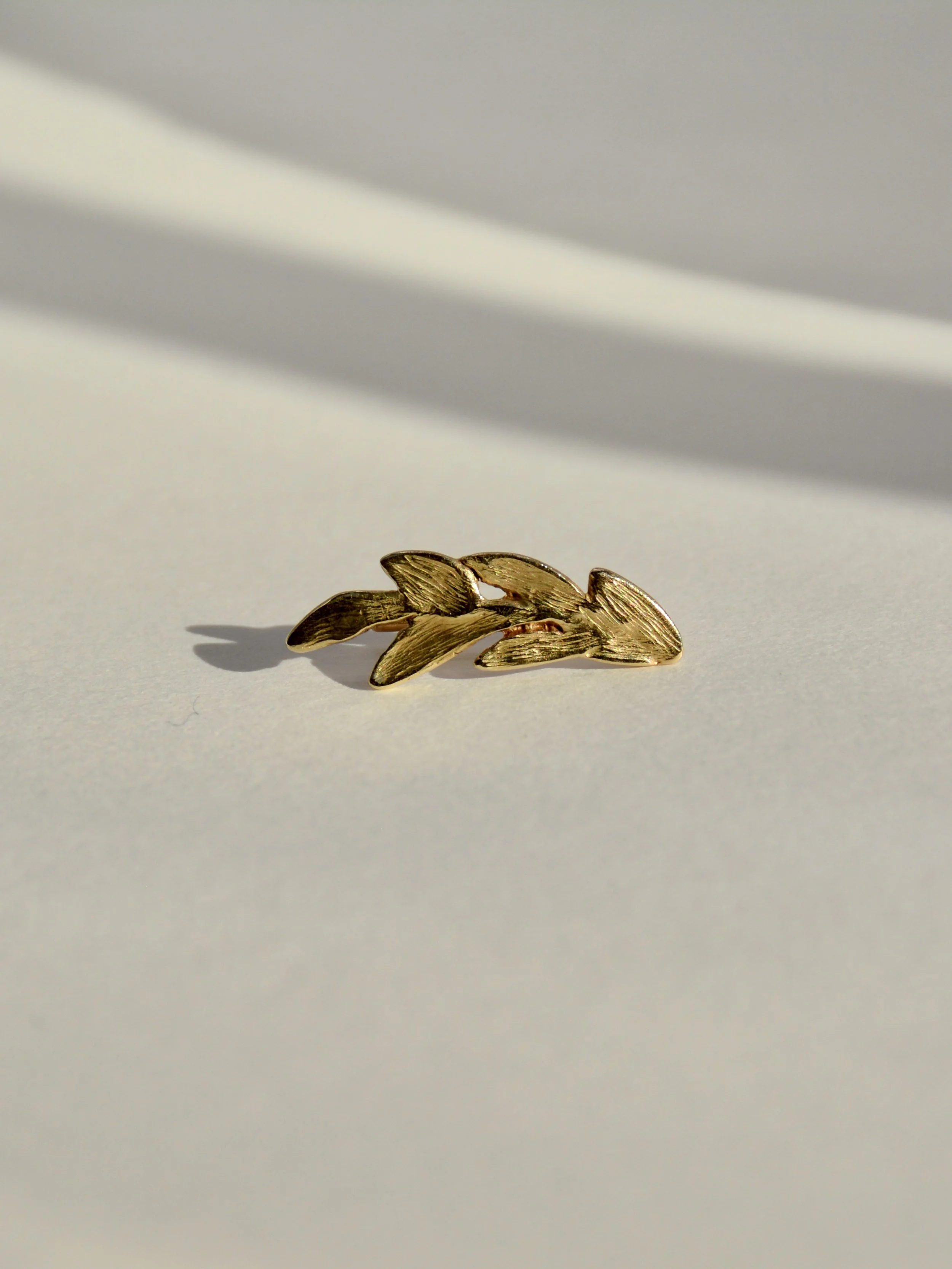 Les feuilles de laurier de la boucle d'oreille en or Villa romaine