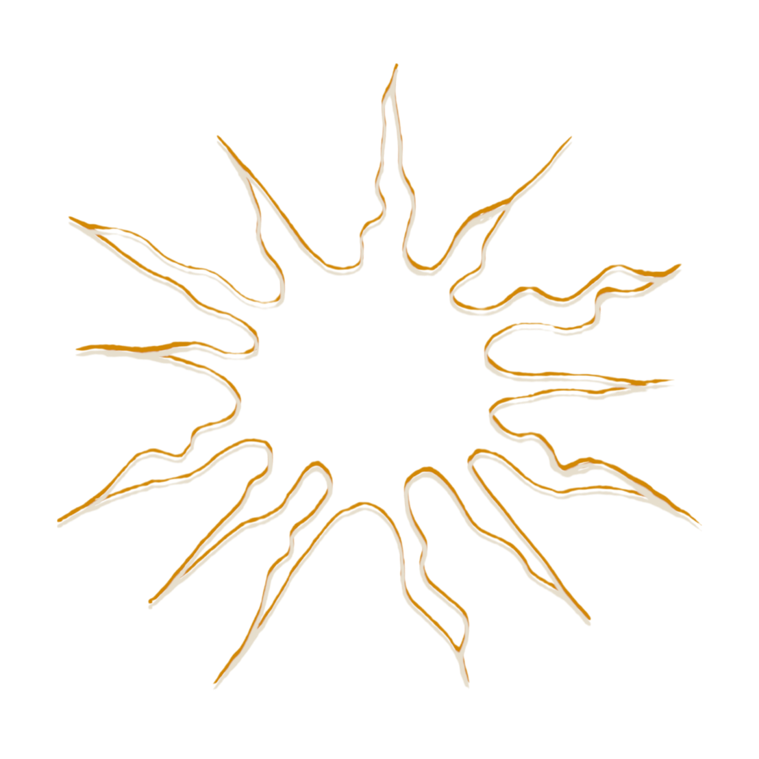 Logo de Vallmì représentant un soleil d'or baroque identique au poinçon de maitre