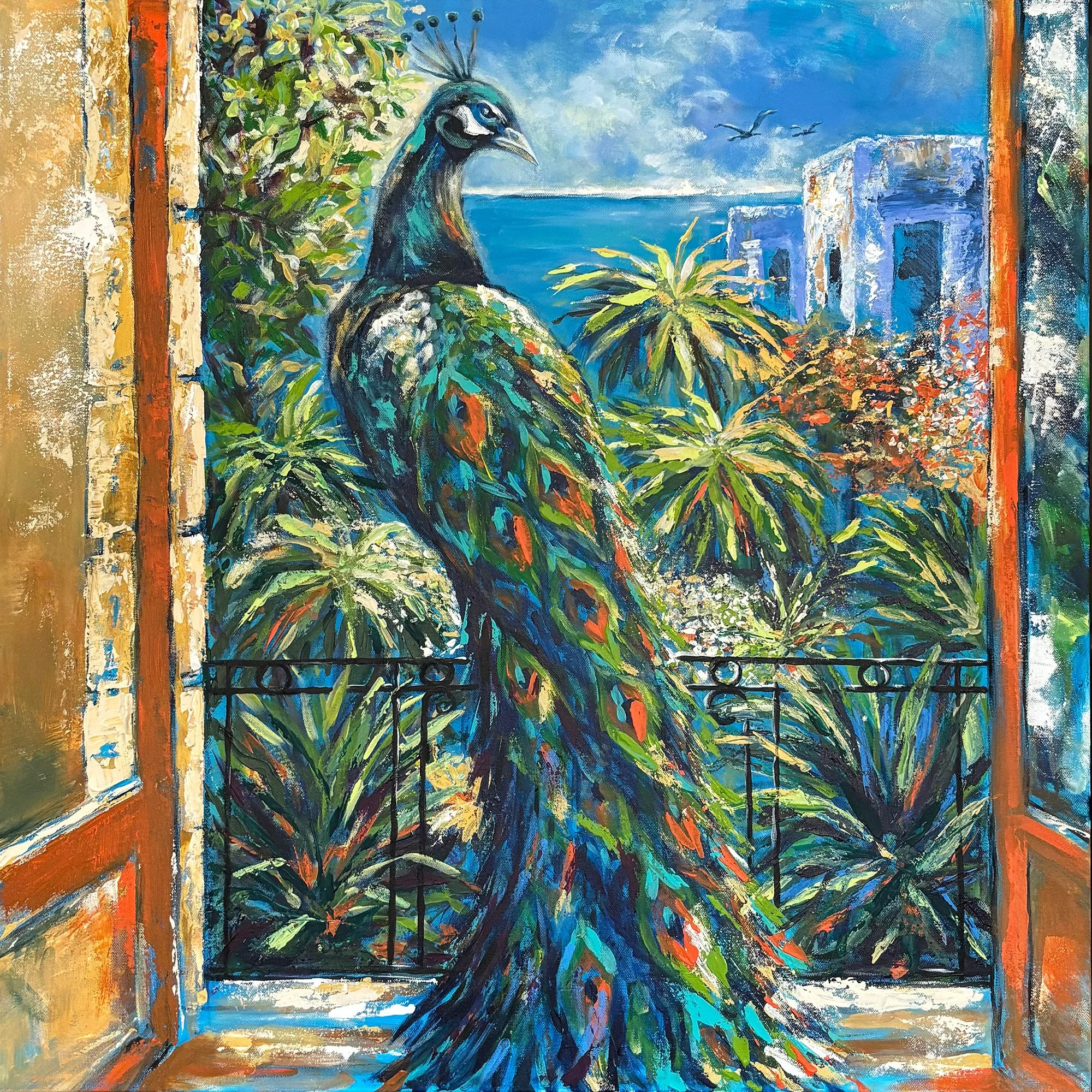 The Peacock Garden (80 x 80)