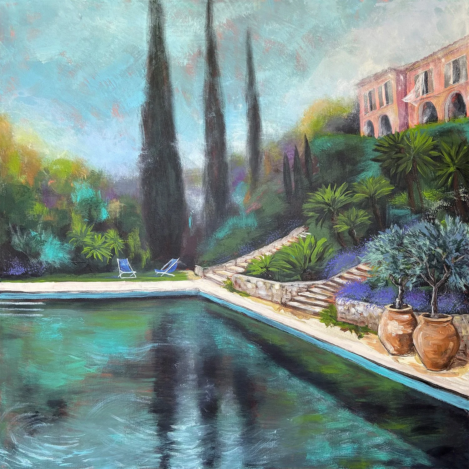 Somewhere between Tuscany and Provence (80 x 80)