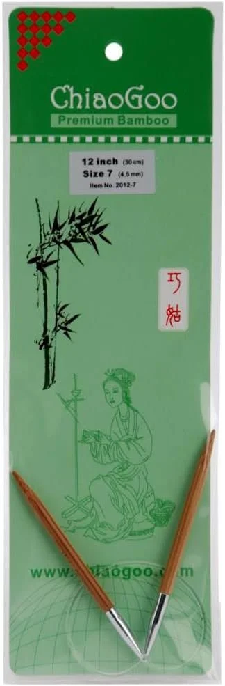 ChiaoGoo 12" Bamboo Circular Knitting Needles