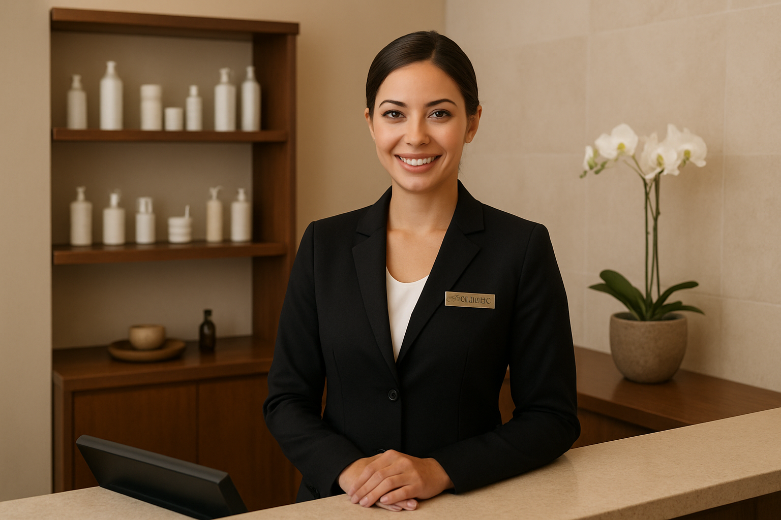 A receptionist ready to elevate client experiences, support the team, and create a welcoming, organized environment.