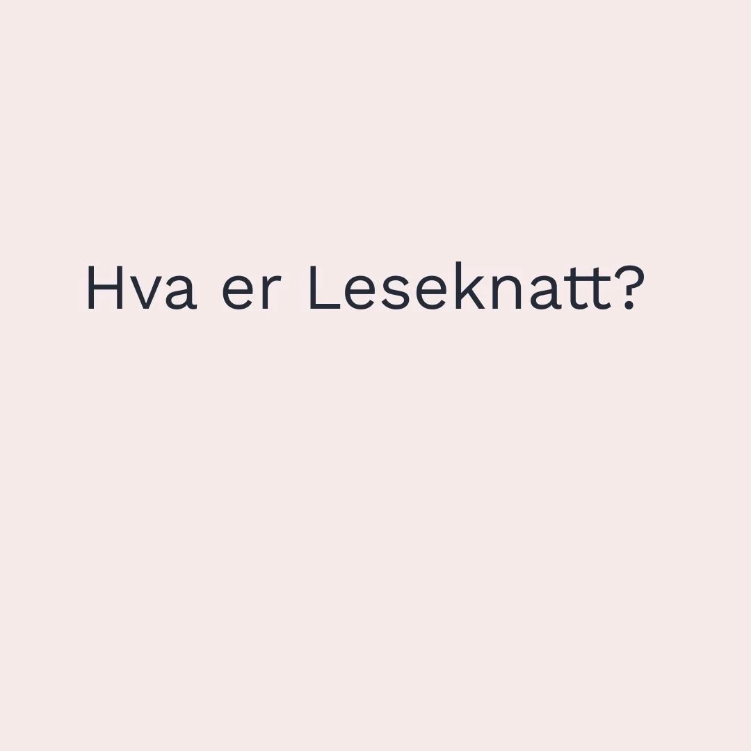 📚✨ Hva er Leseknatt?
Leseknatt er et uavhengig bokforlag fra Bergen, drevet av en barnefamilie p&aring; jakt etter bedre barneb&oslash;ker. Vi finner og oversetter unike og innholdsrike verk som skaper ekte leseglede. 
F&oslash;lg oss for nye leseop