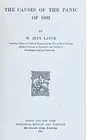Title page of a document titled 'The Causes of the Panic of 1893' by Mr. Lloyd, with small text indicating it is from the New York Library.