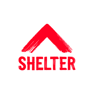 Shelter Logo highlighting voice over carried by Vicky Watt to promote the brand 