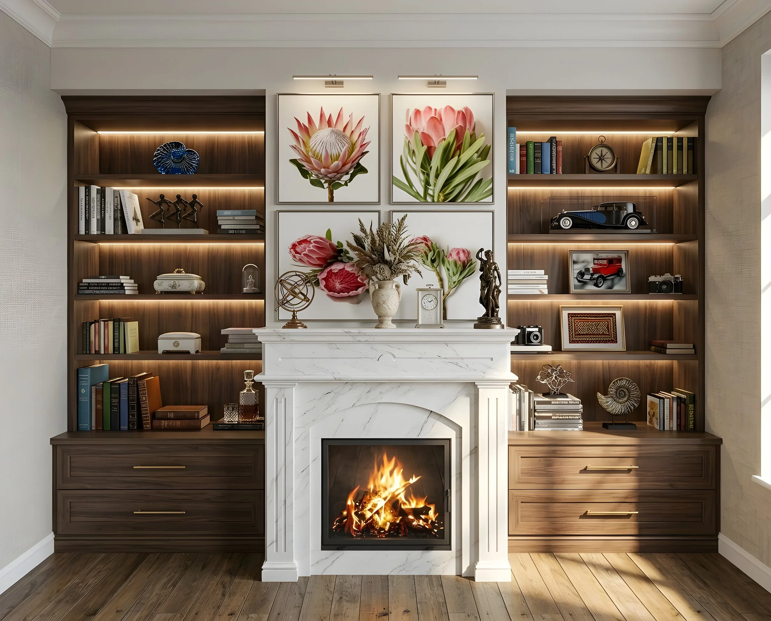Fireplace & Walnut Bookshelf.jpeg