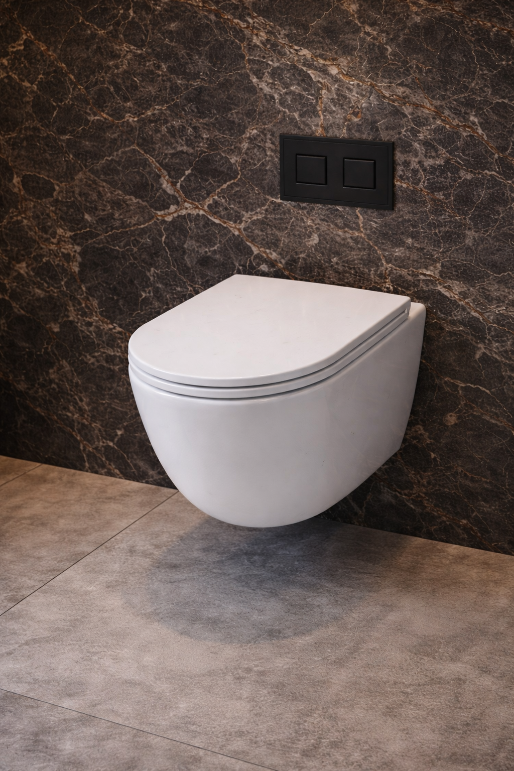 Figo Wall Mounted Rimless WC and Soft Close Seat 520mm (White)