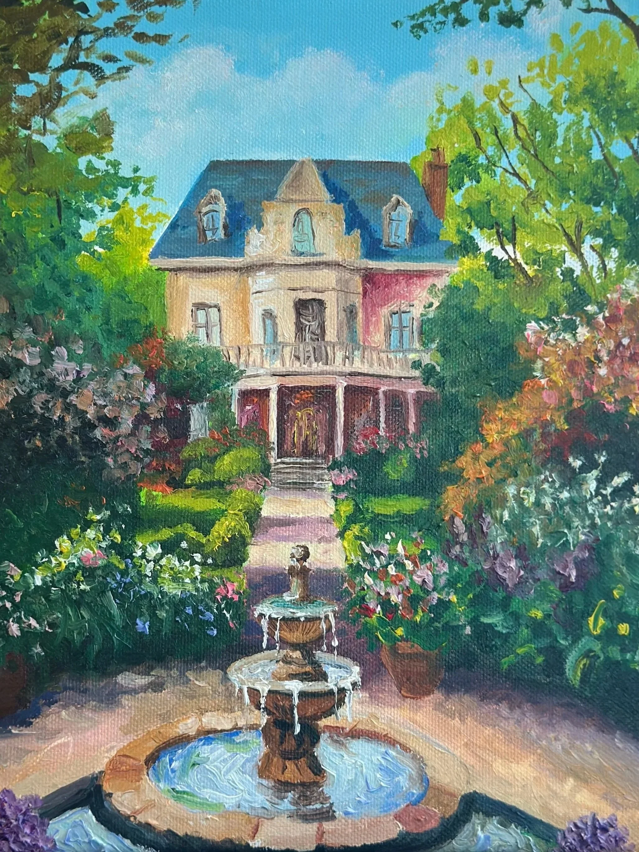 *The House That Waited*
$449 USD 

Details
Original oil painting
Size: 45 × 33 cm
Medium: Oil on stretched canvas
Signed by the artist
One of one
Shipping

Ships from South Korea.

Each painting is carefully packaged and shipped with insurance whenev