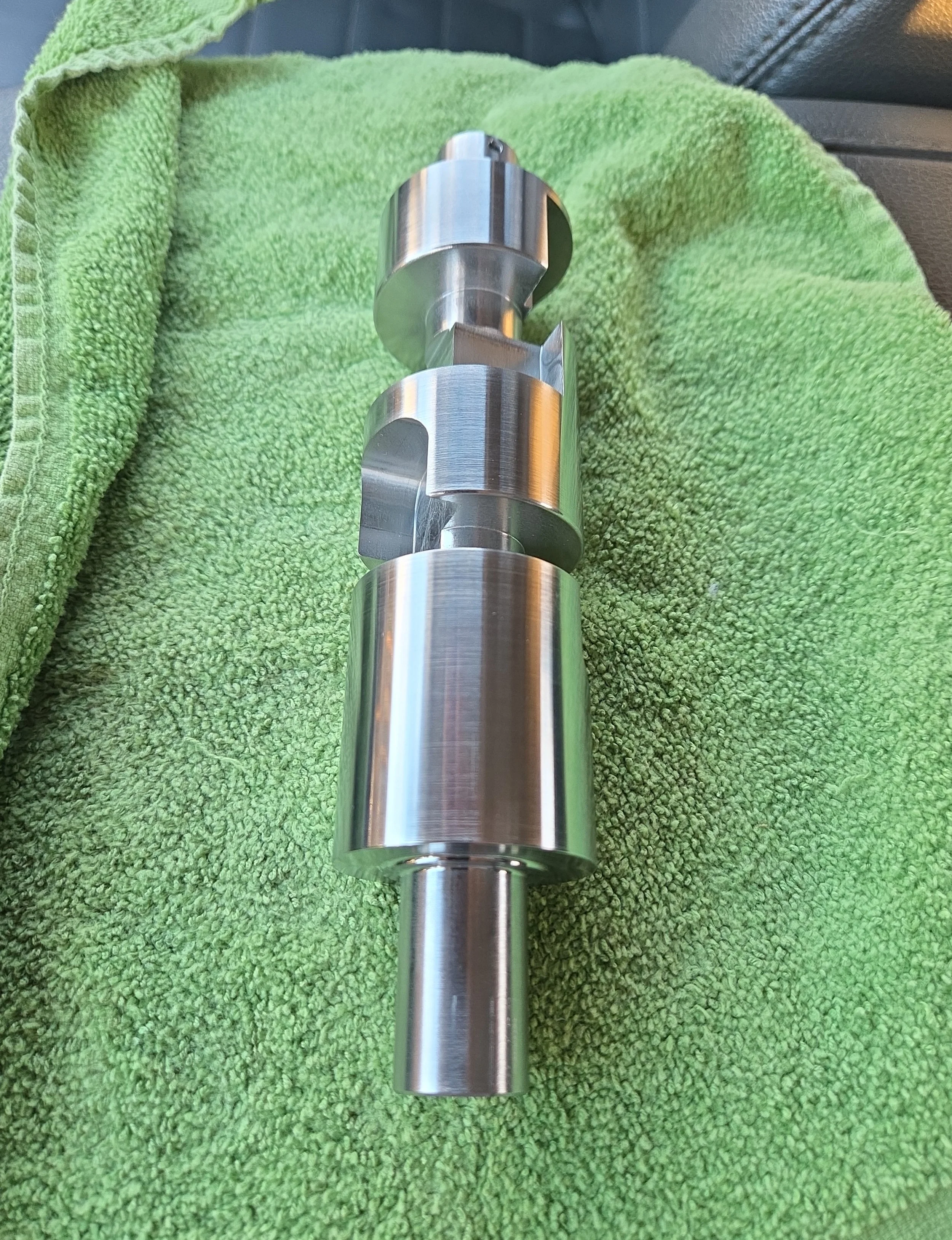 Pump shaft made on live tooling lathe.