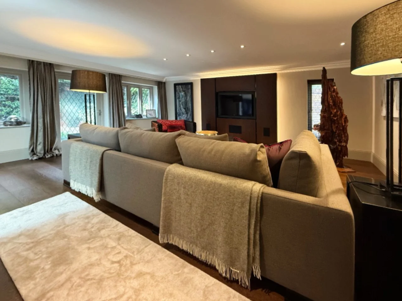 Kestrel or cinema room with corner sofa and TV (this can also be set up with a single bed)