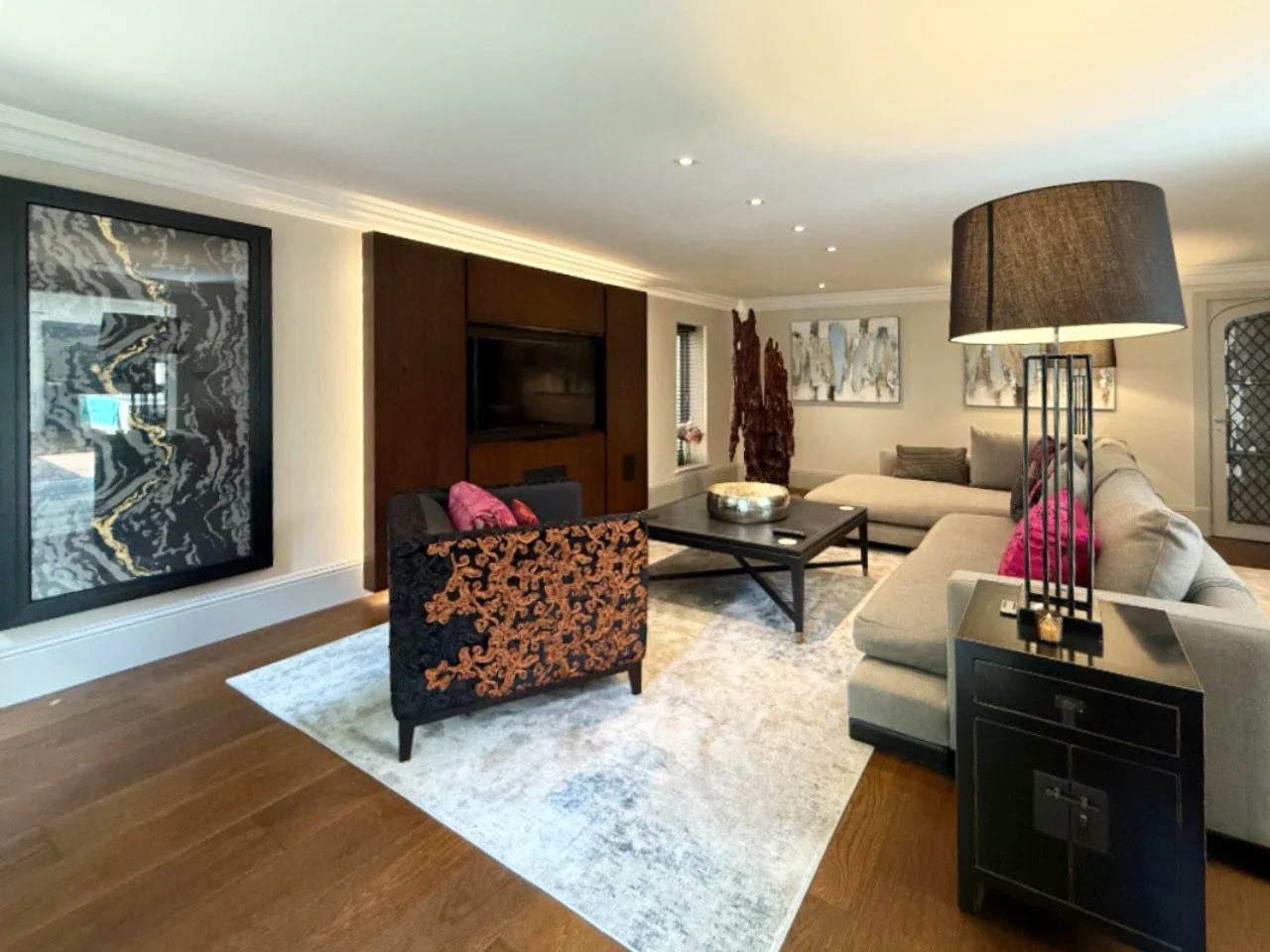 Kestrel or cinema room with corner sofa and TV (this can also be set up with a single bed)