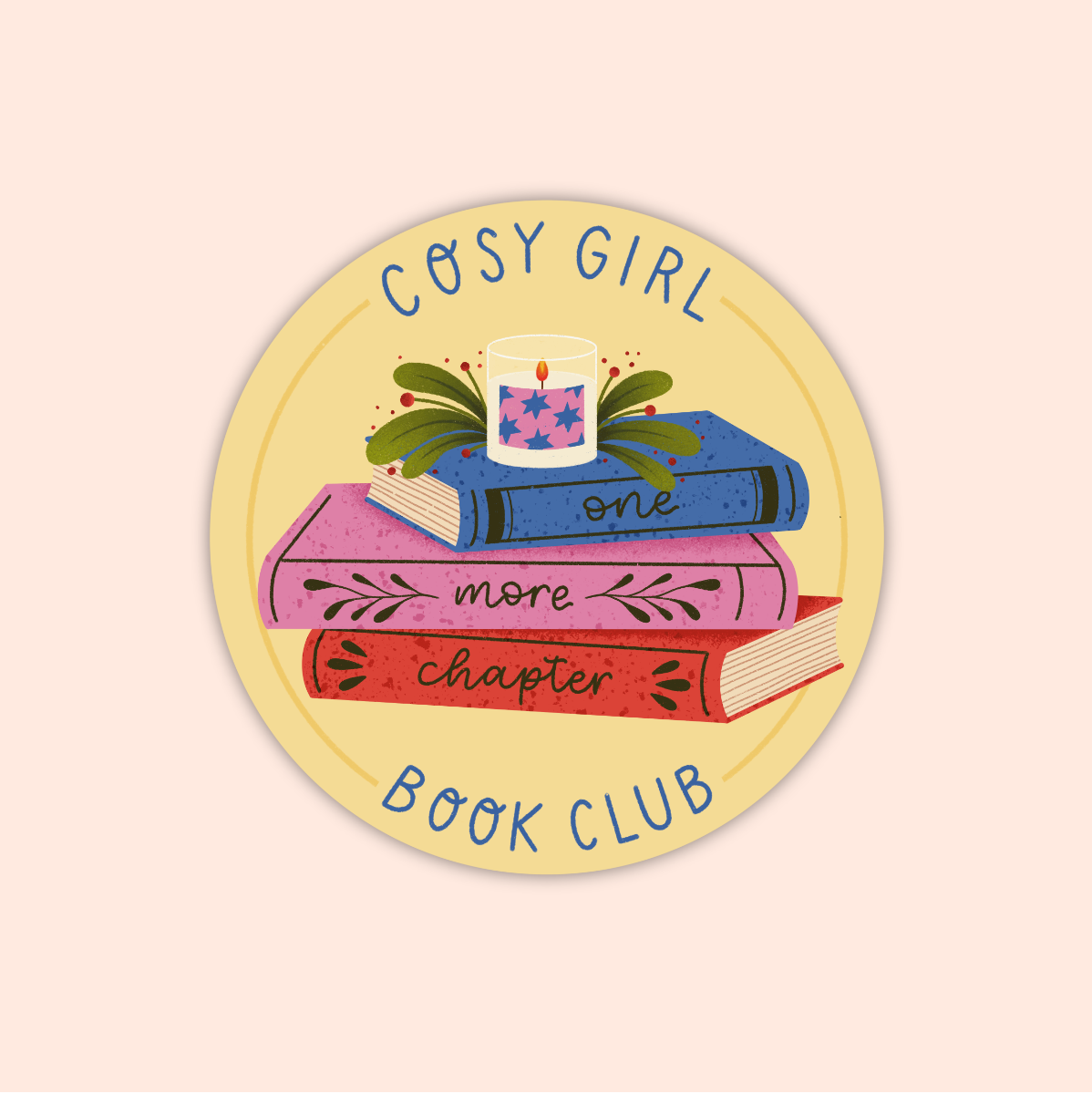 Cosy Girl Book Club Sticker