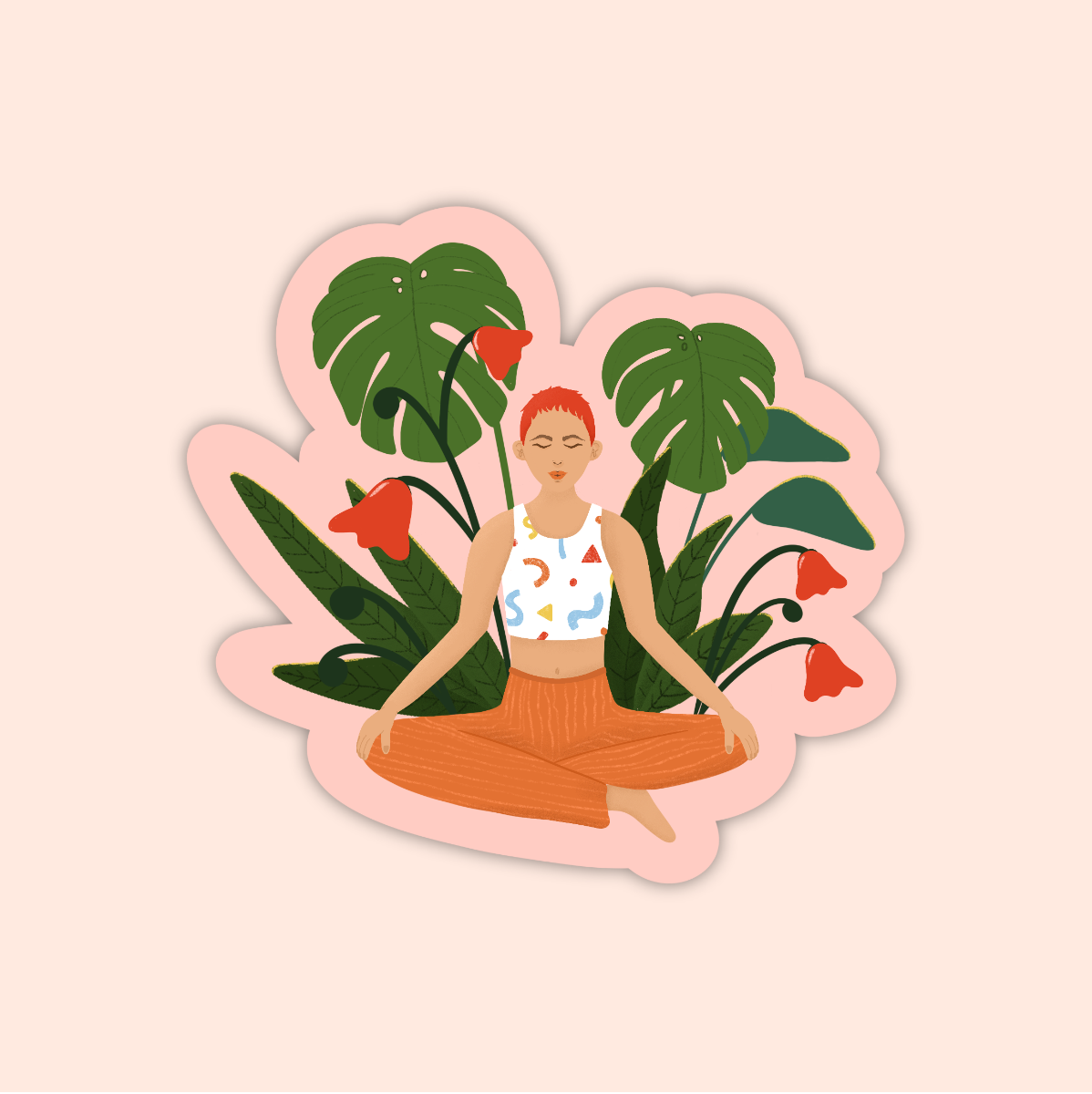 Meditate Sticker
