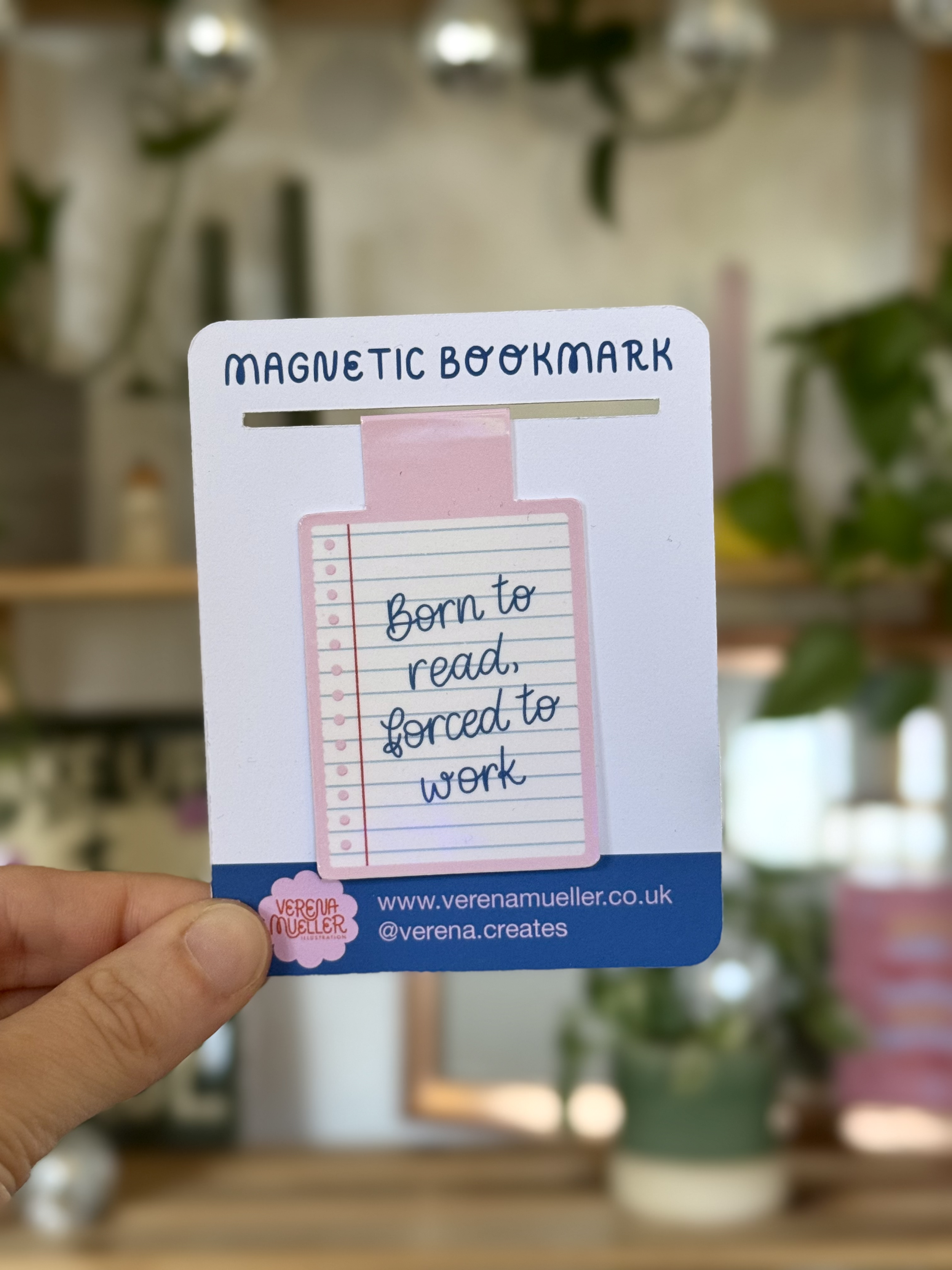 Born To Read, Forced To Work Magnetic Bookmark