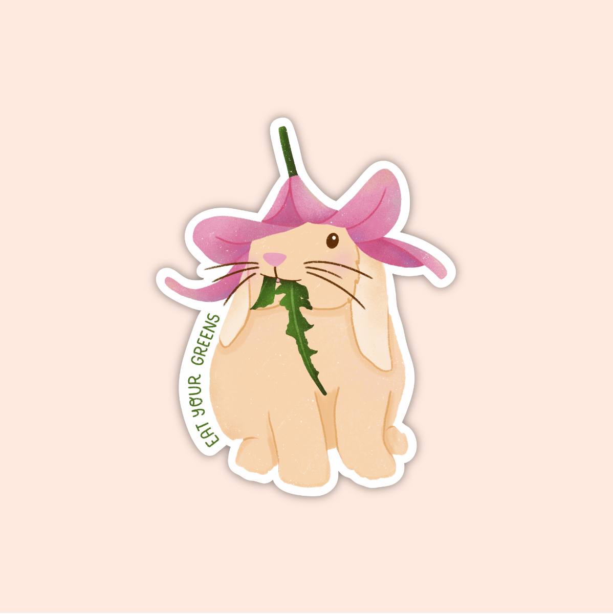 eat your greens bunny sticker w:shadow.png