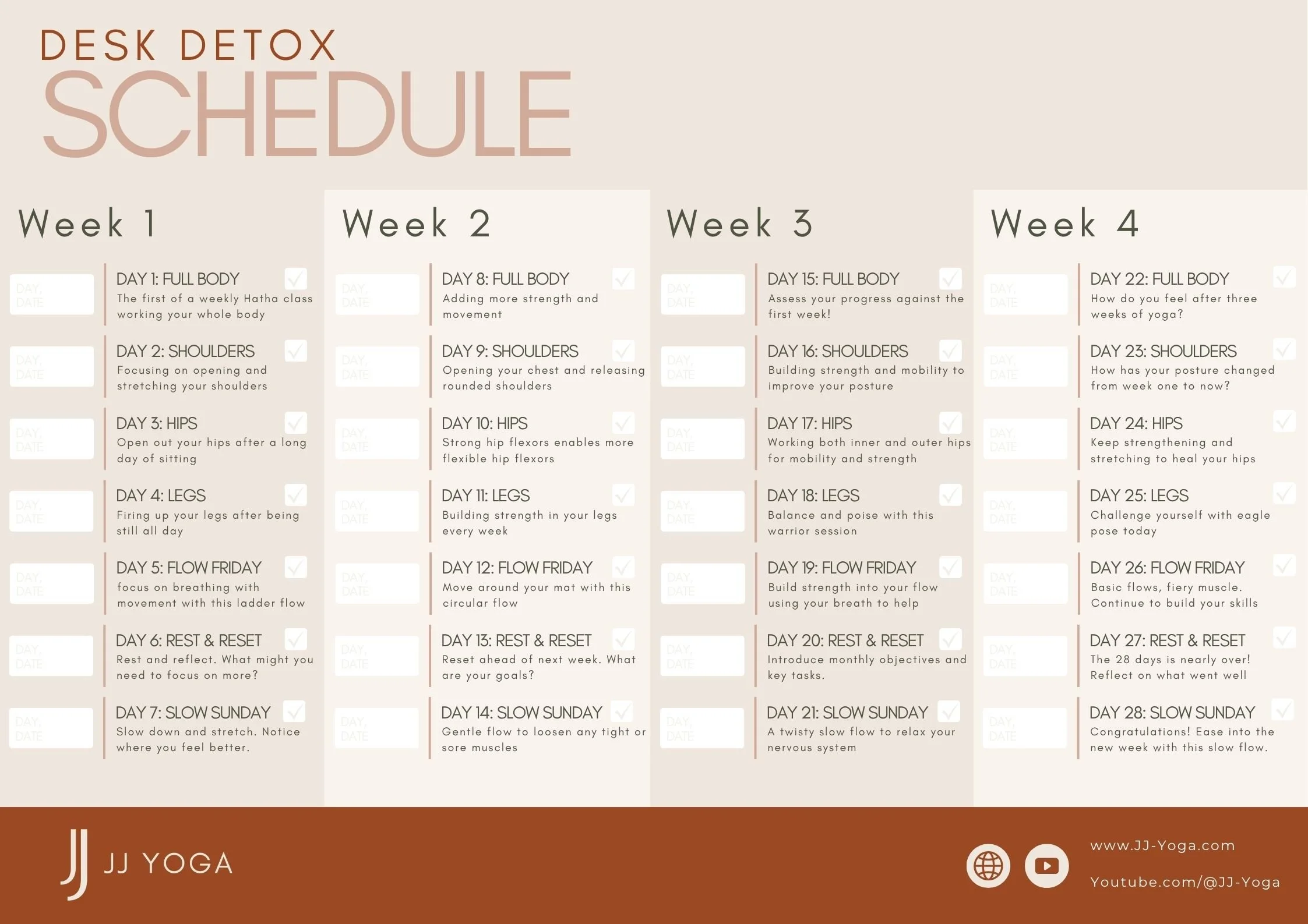 Desk Detox Schedule