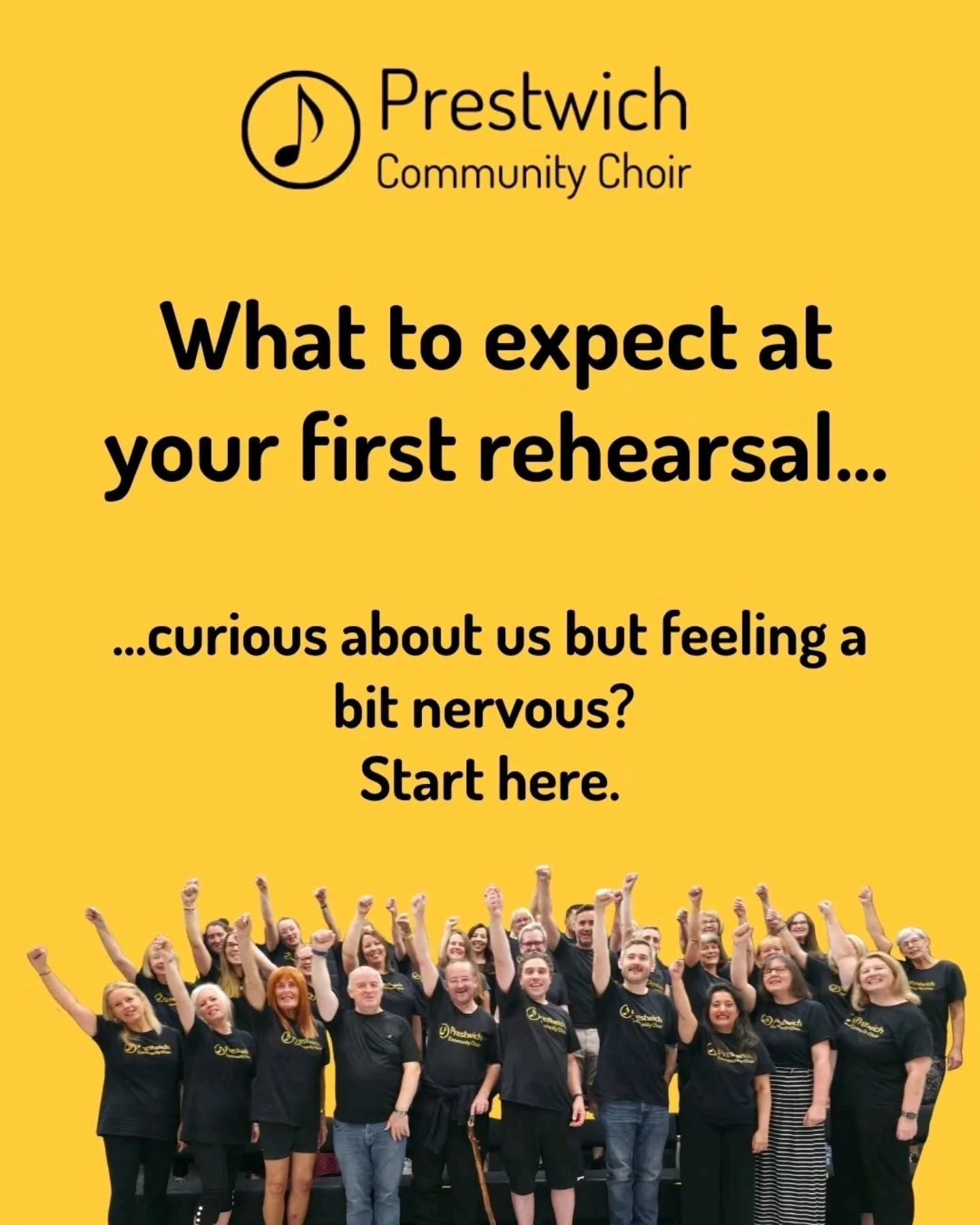Nervous about your first choir rehearsal? Totally normal.

Our taster sessions are designed to help you feel welcome, settled and supported from the moment you arrive.

No auditions. No need to read music. No scary solo moment.

Just friendly people,