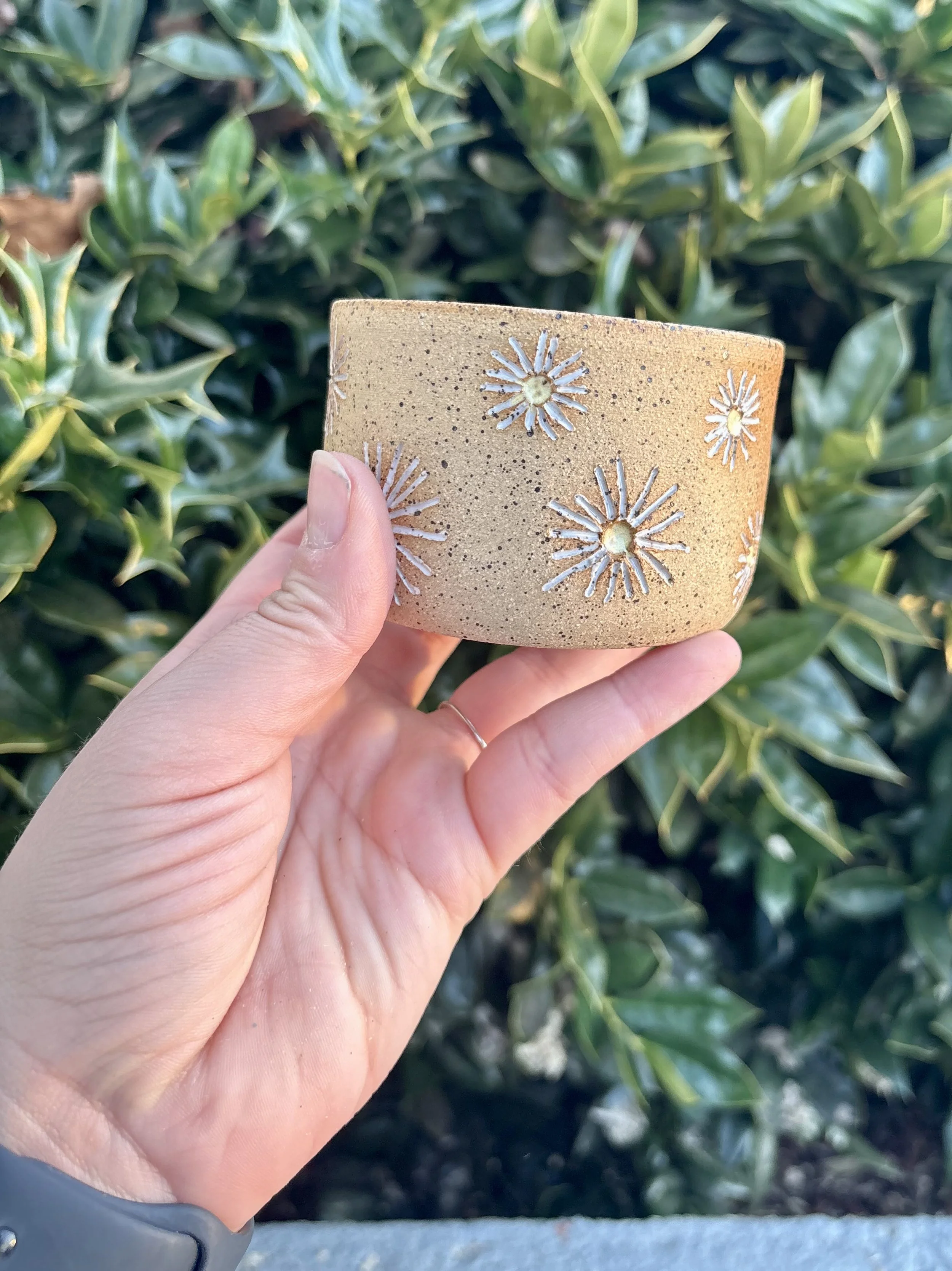 Carved Blossom Planter