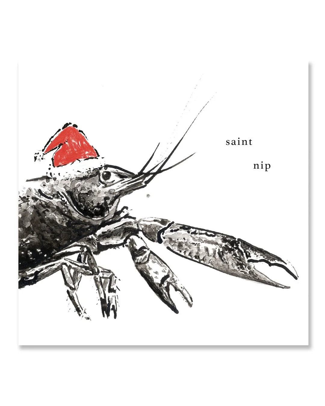 'Saint Nip' Christmas Card