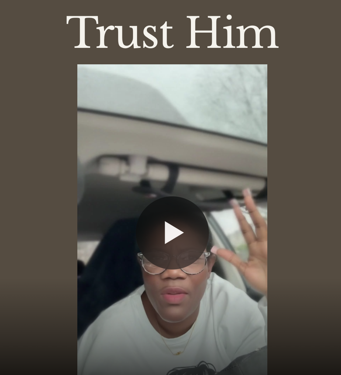Trust Him