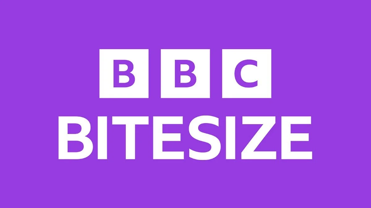 BBC Bitesize logo with purple background and white text