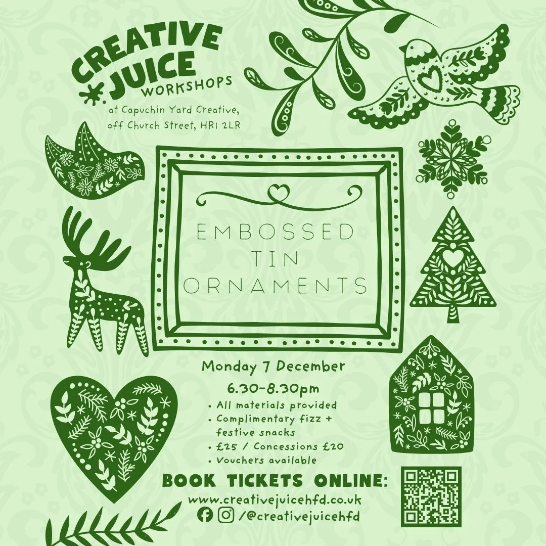 Embossed Tin Christmas Ornaments