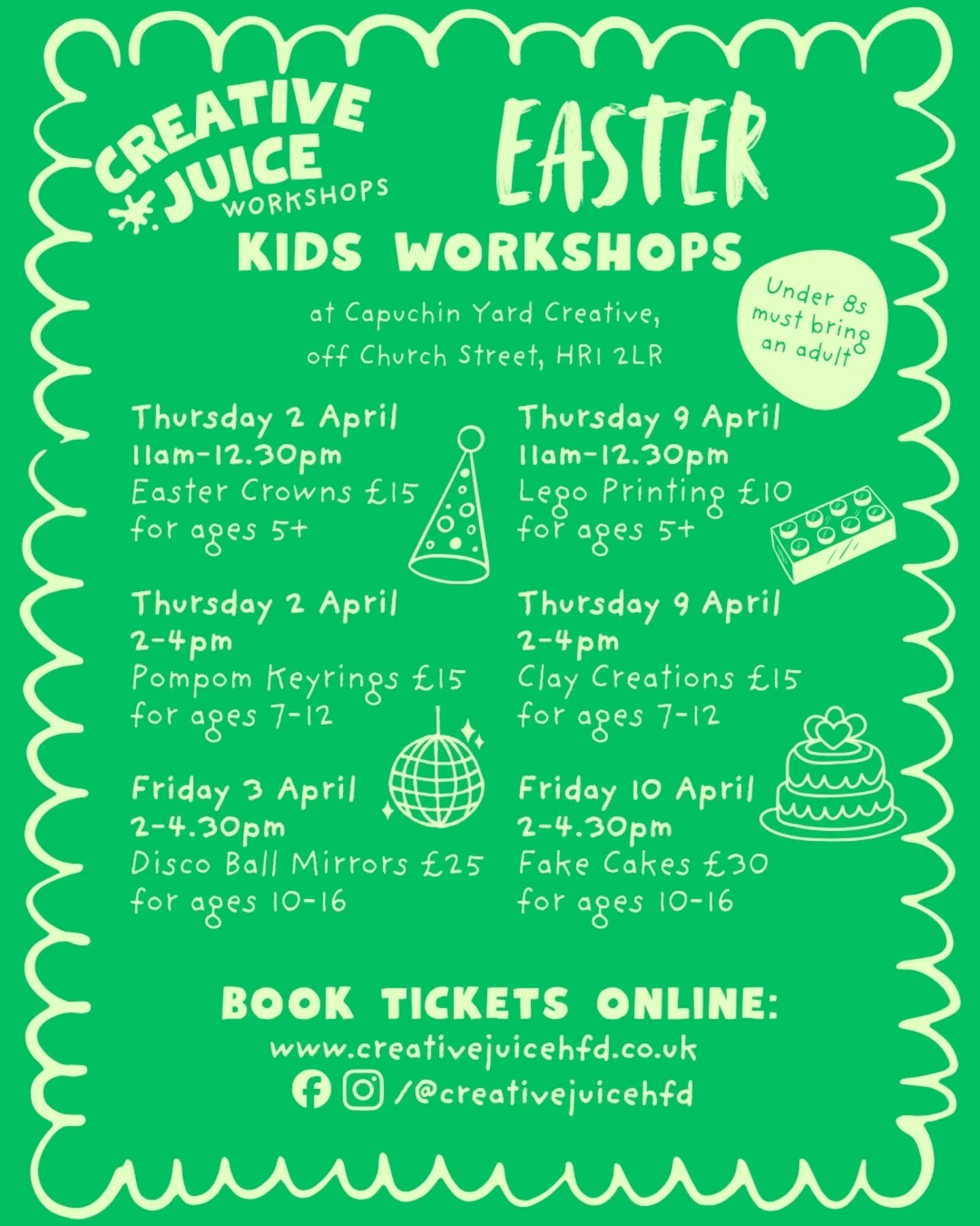 🐣 Easter Kids Holiday workshops are live! 🐤

Book via the website for a wide range of fun crafting sessions for 5-16 year olds at @capuchinyardcreative in Hereford during the Easter holidays!

Easter Crowns 👑 &pound;15
Thursday 2 April 11am-12.30p