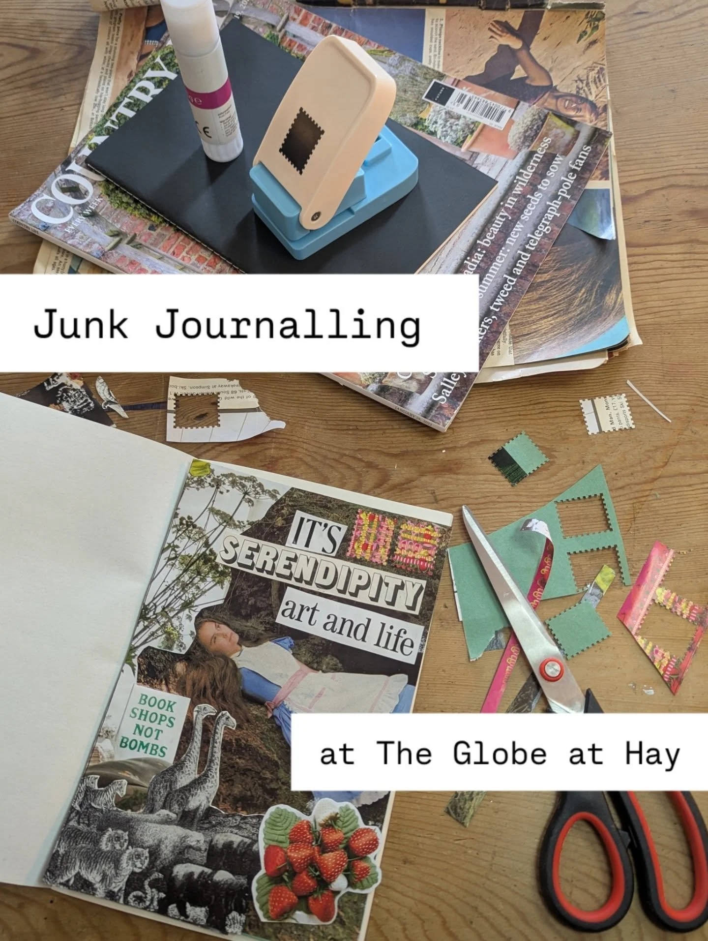 🎨 Craft workshops at @globeathay 🎨

✂️ Get creative with Junk Journalling 📚📰

Sunday 24 May 1.30-3.30
Wed 27 May 10.30-12.30
Sun 31 May 10.30-12.30

In this hands-on workshop, you&rsquo;ll create your own personalised journal filled with layered,