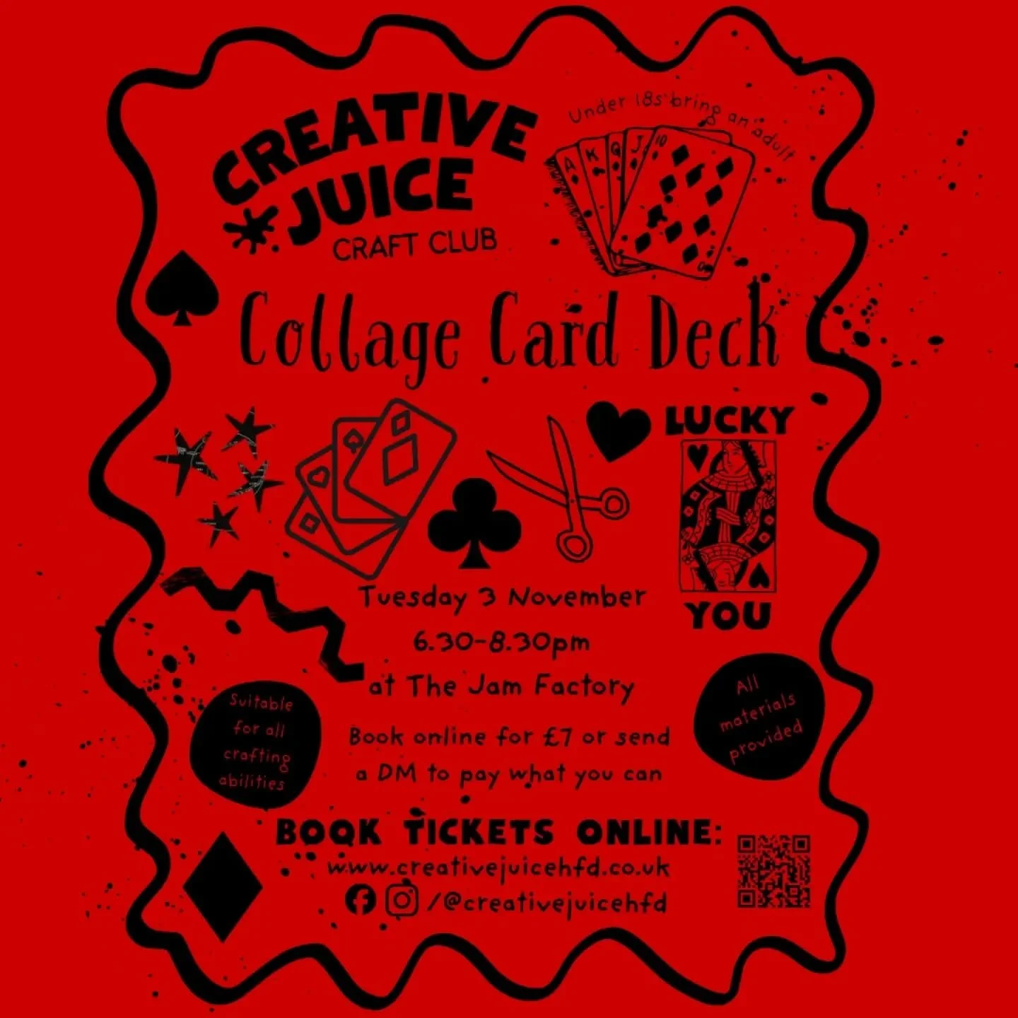 Fancy an evening of creativity, lovely company and a little time just for you?

Join us next week at Jam Factory Craft Club on Tuesday 3 November for a cosy evening of collage card making! 🃏✨

🧡 A friendly, welcoming group
✂️ All materials provided