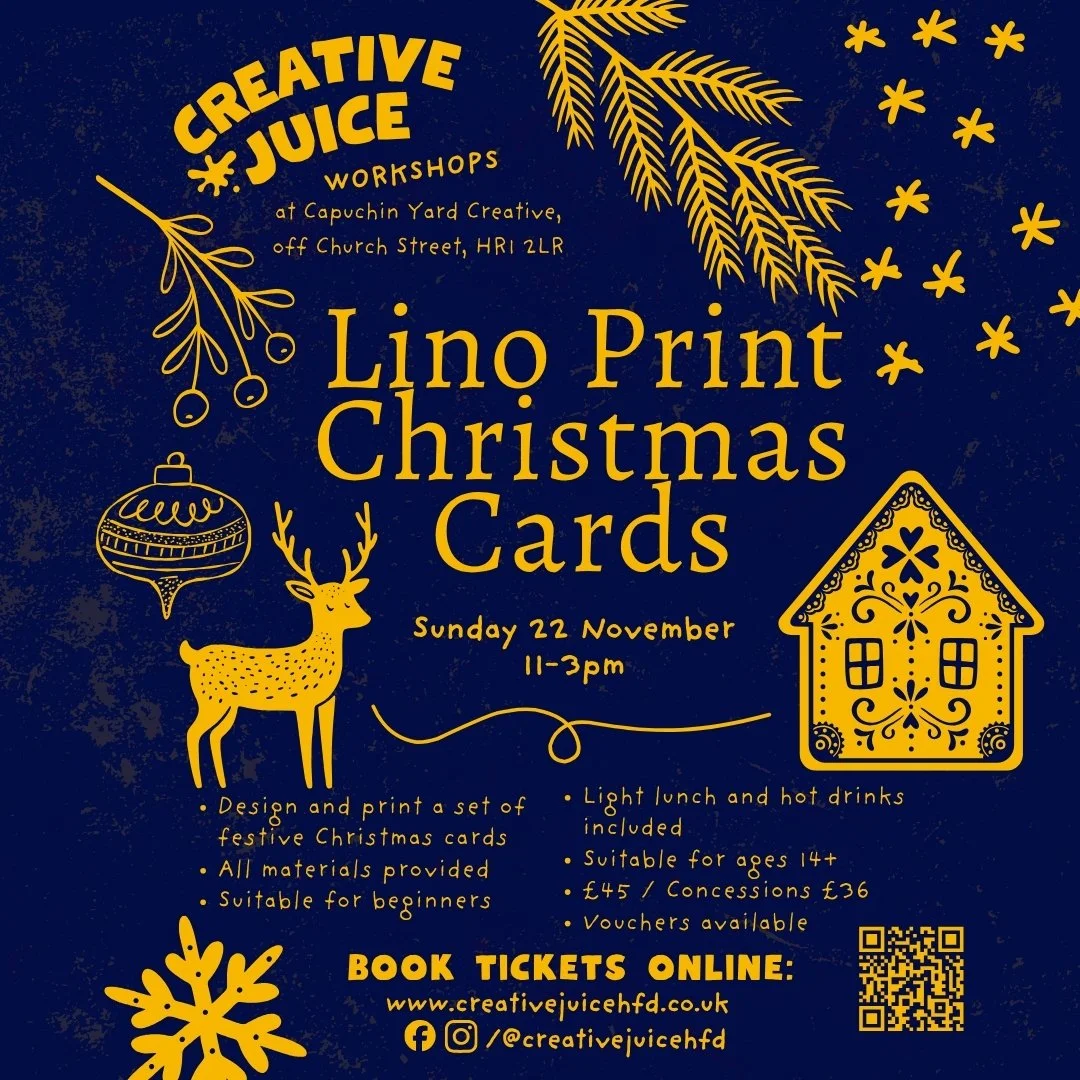 Lino Print Christmas Cards