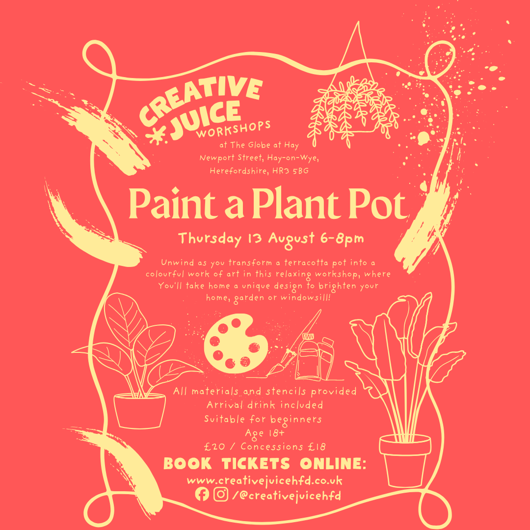 Craft & Sip at The Globe: Paint a Plant Pot